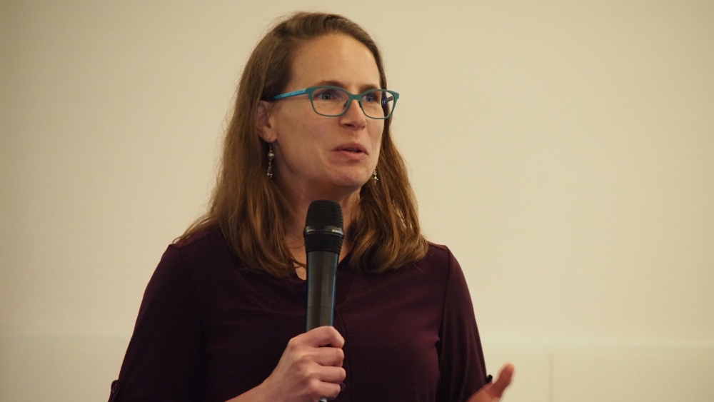 APR Chief Policy Officer Kate Bailey speaking at an APR Member Meeting