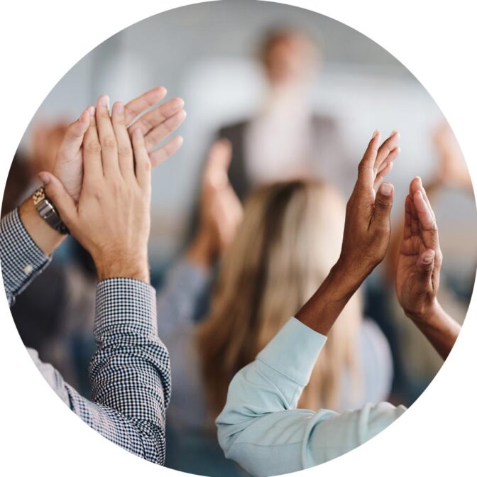 two clapping hands